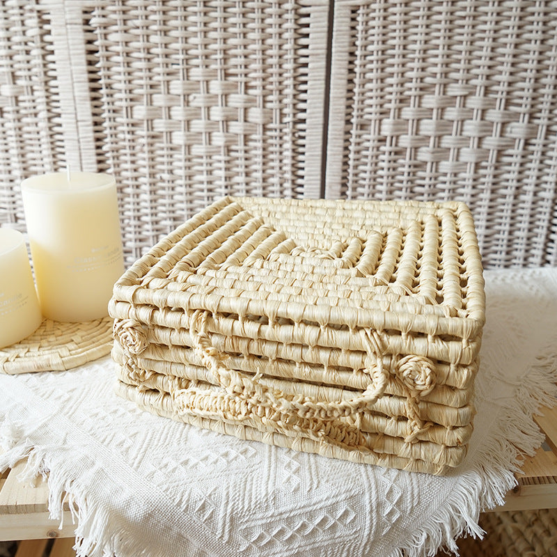 Buy farmhouse furniture Taupe | Hand Woven Mediterranean Coast Luxury Vintage Italian Basket - Modern Cottage Farmhouse Furniture