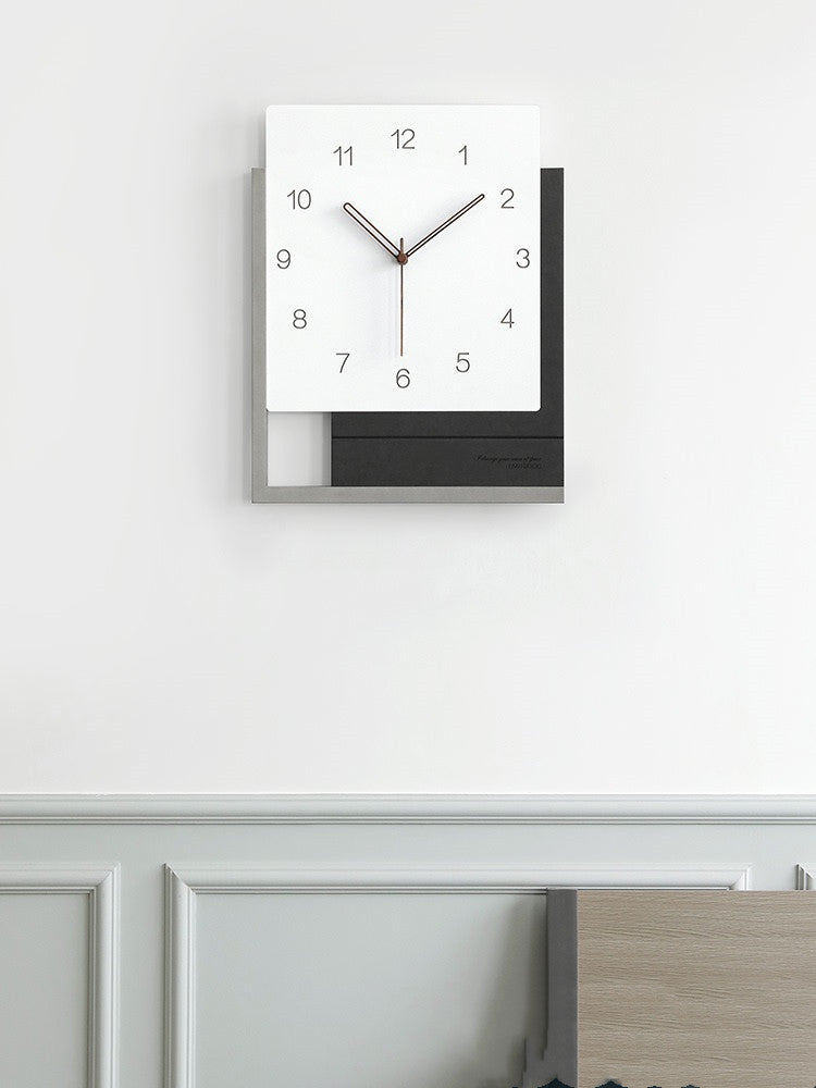 Buy farmhouse furniture Verona | Modern Luxury Wooden Square Wall Clock - Modern Cottage Farmhouse Furniture