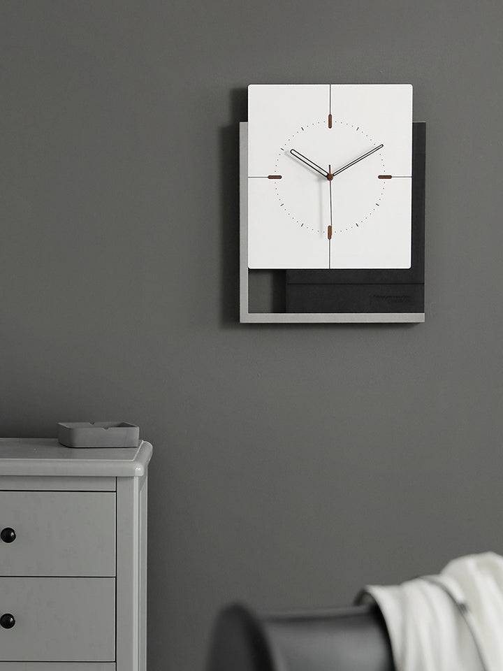 Buy farmhouse furniture Verona | Modern Luxury Wooden Square Wall Clock - Modern Cottage Farmhouse Furniture