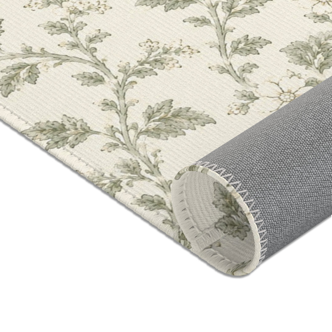 Buy farmhouse furniture Vintage Botanical Cream &amp; Sage Accent Rug - Modern Cottage Farmhouse Furniture