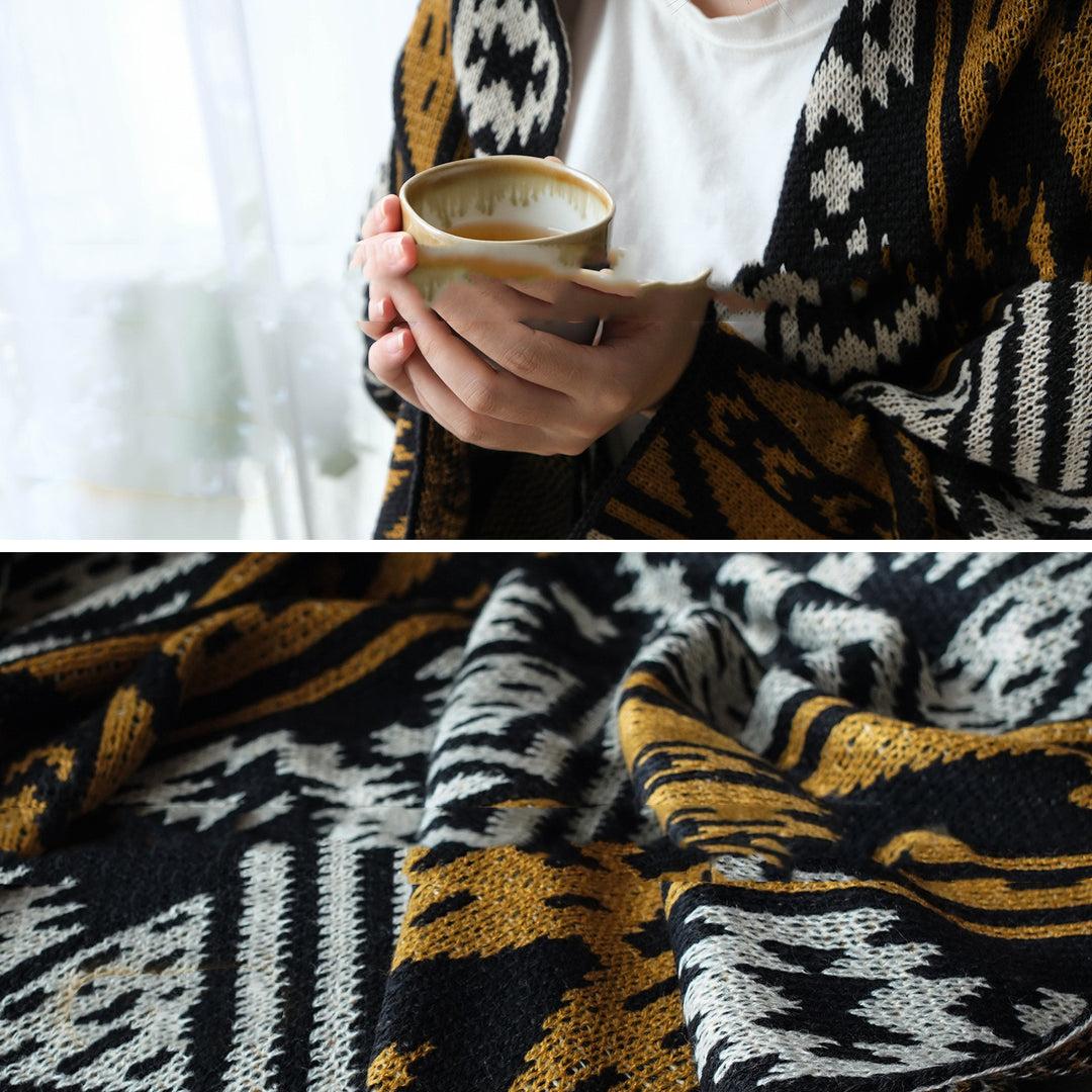 Buy farmhouse furniture Boho Farmhouse Soft Throw Blanket - Modern Cottage Farmhouse Furniture
