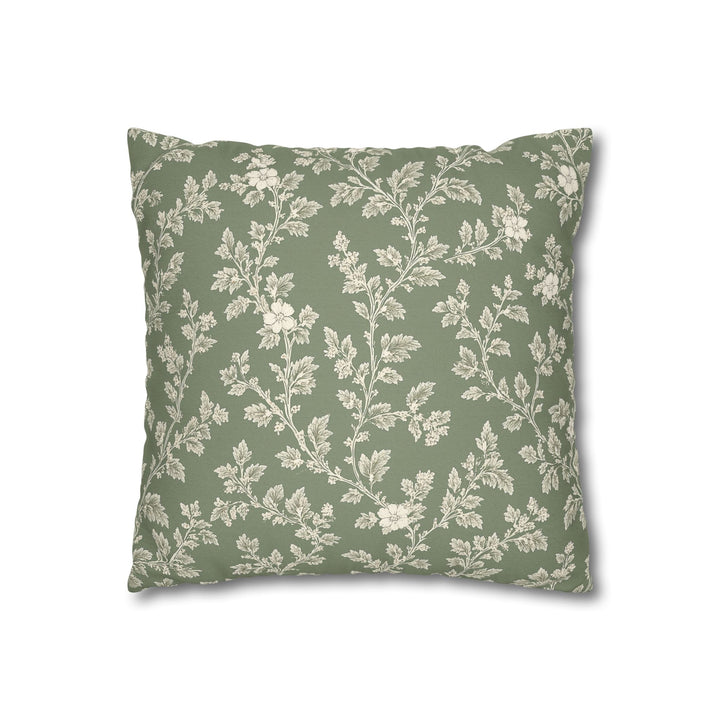 Clover Hill - Cream &amp; Sage Floral Pillowcase By. Artisan Blooms