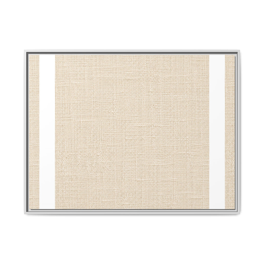 Woven Art Sage &amp; Cream Framed Canvas Wall Art