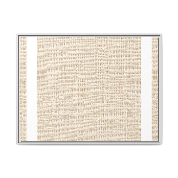 Woven Art Sage &amp; Cream Framed Canvas Wall Art