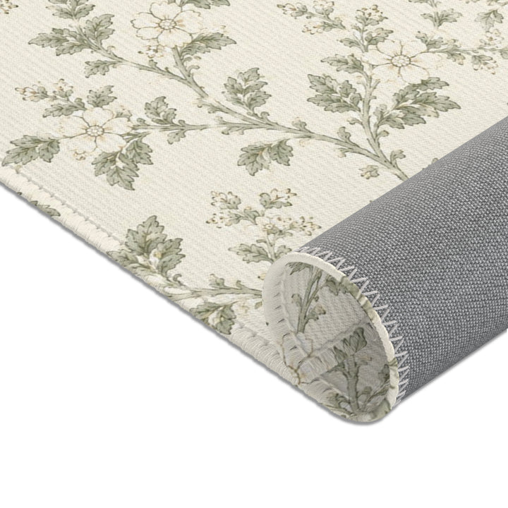 Buy farmhouse furniture Vintage Botanical Cream &amp; Sage Accent Rug - Modern Cottage Farmhouse Furniture
