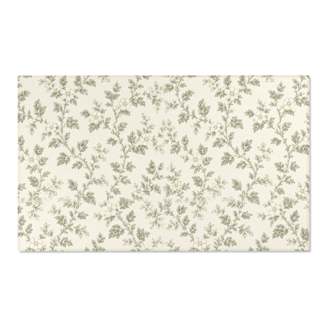 Buy farmhouse furniture Vintage Botanical Cream &amp; Sage Accent Rug - Modern Cottage Farmhouse Furniture