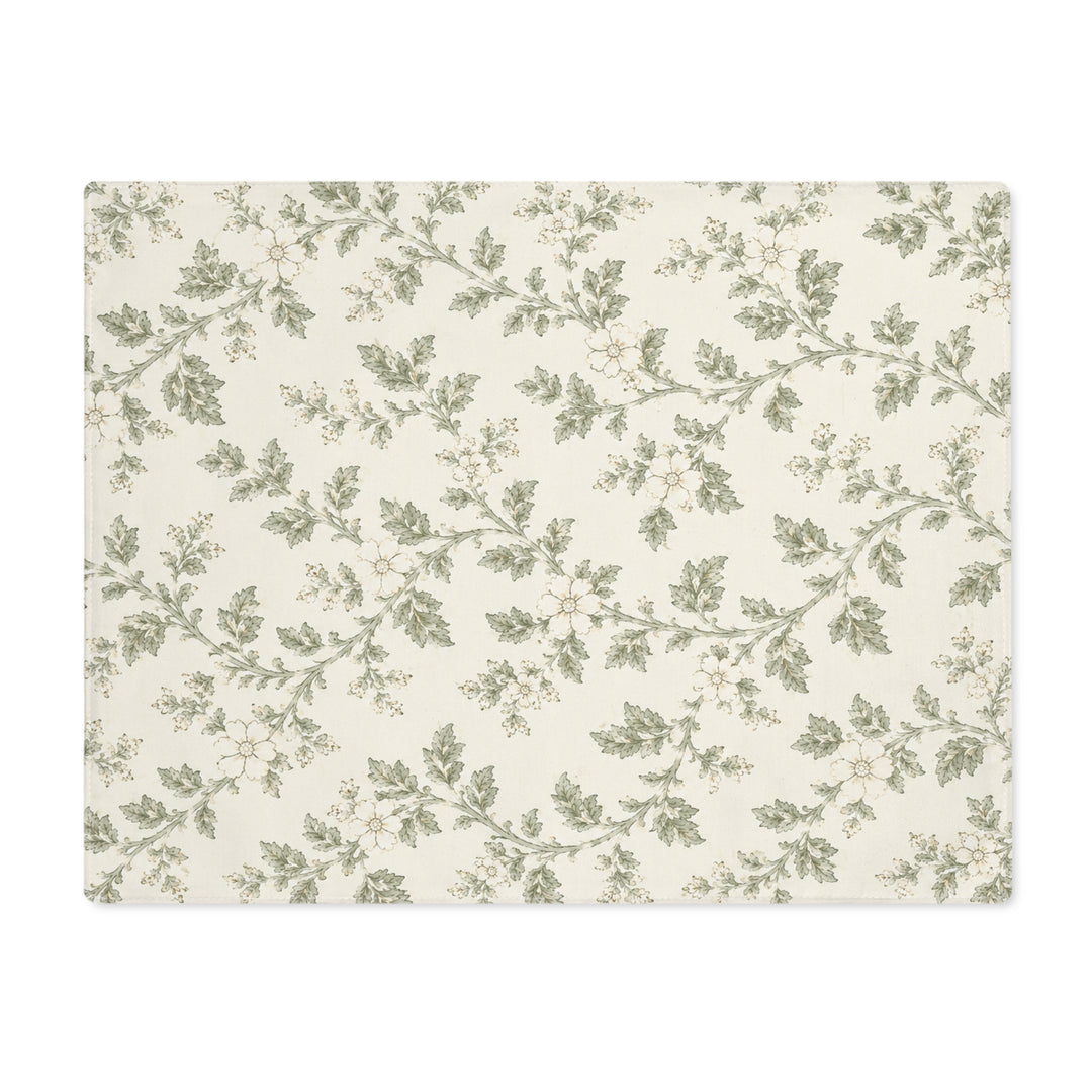 Buy farmhouse furniture Botanical Ivy Placemat — Green Vintage Leaf Table Mat - Modern Cottage Farmhouse Furniture