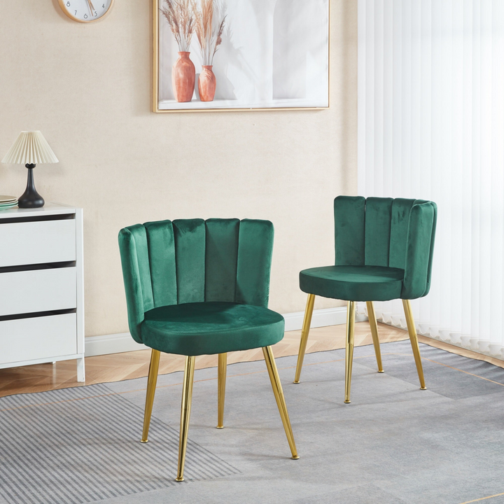 Buy farmhouse furniture Contemporary Emerald Dining Set | Metal Legs, 3-Piece - Modern Cottage Farmhouse Furniture