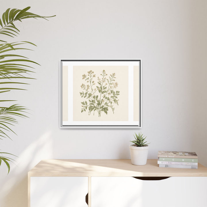 Sage &amp; Cream Framed Canvas Wall Art