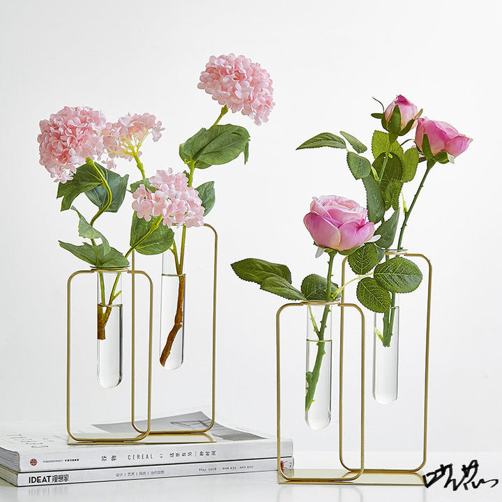 Buy farmhouse furniture Hydroponic Test Tube Vase Light Luxury Flower Container - Modern Cottage Farmhouse Furniture