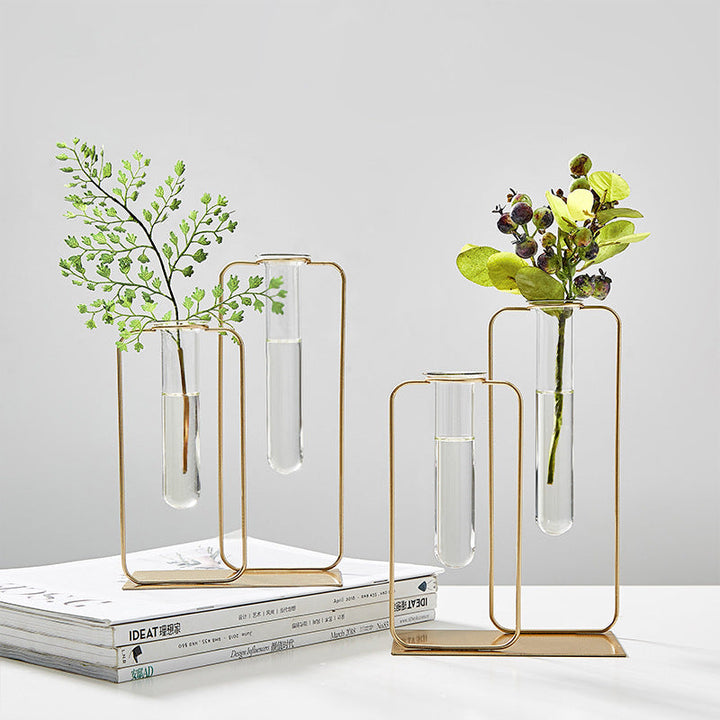Buy farmhouse furniture Hydroponic Test Tube Vase Light Luxury Flower Container - Modern Cottage Farmhouse Furniture