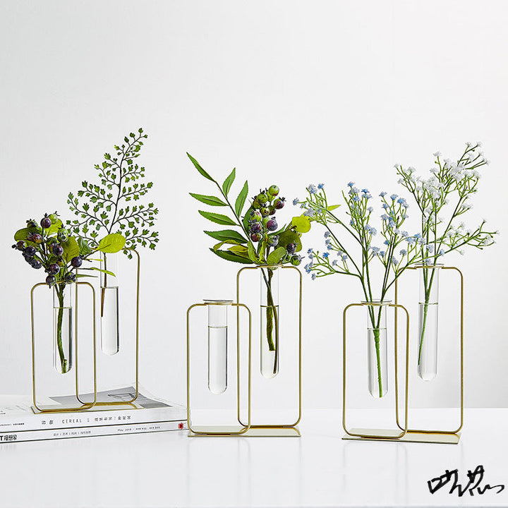 Buy farmhouse furniture Hydroponic Test Tube Vase Light Luxury Flower Container - Modern Cottage Farmhouse Furniture