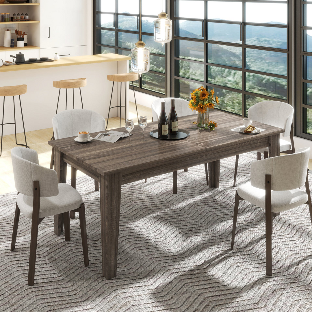 Buy farmhouse furniture Large Oak Contemporary Wooden Extendable Dining Table - Modern Cottage Farmhouse Furniture