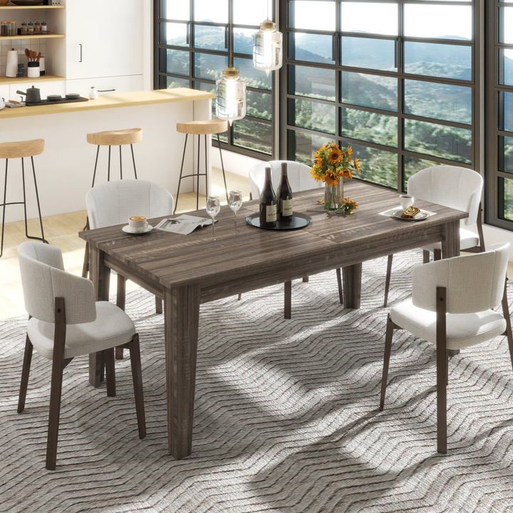 Buy farmhouse furniture Large Oak Contemporary Wooden Extendable Dining Table - Modern Cottage Farmhouse Furniture