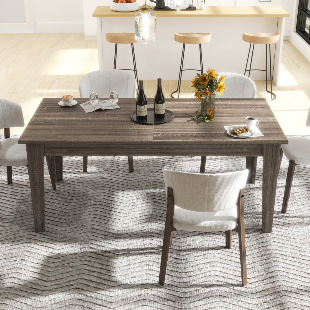 Buy farmhouse furniture Large Oak Contemporary Wooden Extendable Dining Table - Modern Cottage Farmhouse Furniture