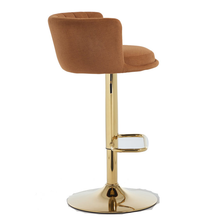 Buy farmhouse furniture Villa Aurelia Mediterranean Leather Brown Bar Stools - Modern Cottage Farmhouse Furniture