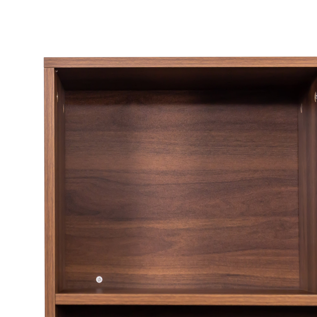 Buy farmhouse furniture Tall Wooden Brown Modern Cottage Farmhouse Style 4 Shelf Modern Farmhouse Bookshelf - Modern Cottage Farmhouse Furniture