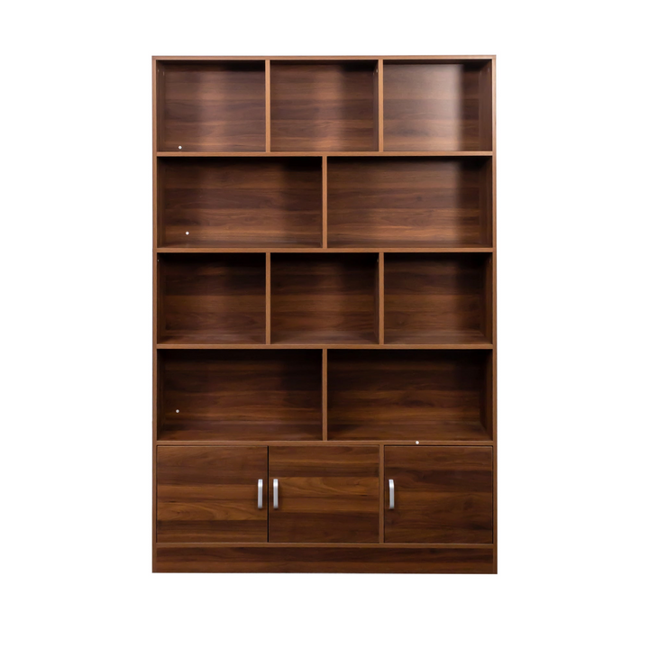 Buy farmhouse furniture Tall Wooden Brown Modern Cottage Farmhouse Style 4 Shelf Modern Farmhouse Bookshelf - Modern Cottage Farmhouse Furniture