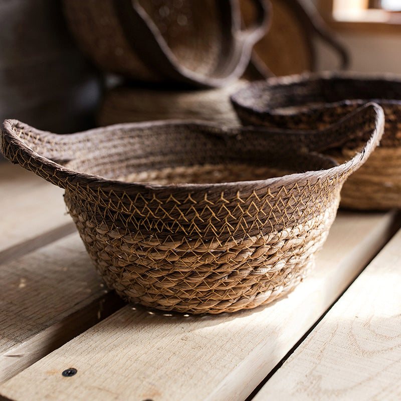 Buy farmhouse furniture Gallarate | Coastal Italian Natural straw woven soft storage basket - Modern Cottage Farmhouse Furniture