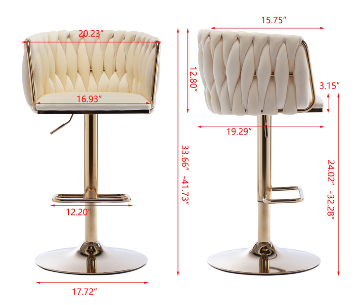 Buy farmhouse furniture Siena Oro Mediterranean Leather Bar Stools – Set of 2 - Modern Cottage Farmhouse Furniture