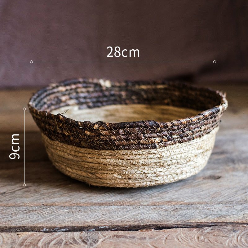Buy farmhouse furniture Gallarate | Coastal Italian Natural straw woven soft storage basket - Modern Cottage Farmhouse Furniture