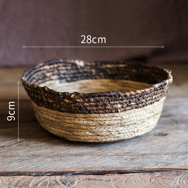 Buy farmhouse furniture Gallarate | Coastal Italian Natural straw woven soft storage basket - Modern Cottage Farmhouse Furniture