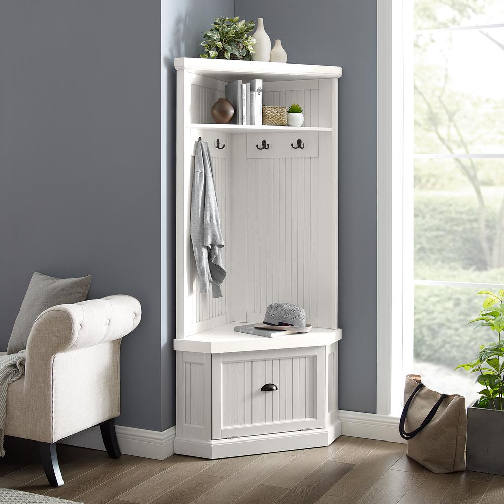 Buy farmhouse furniture Seaside Farmhouse Cottage Corner Hall Tree - Modern Cottage Farmhouse Furniture
