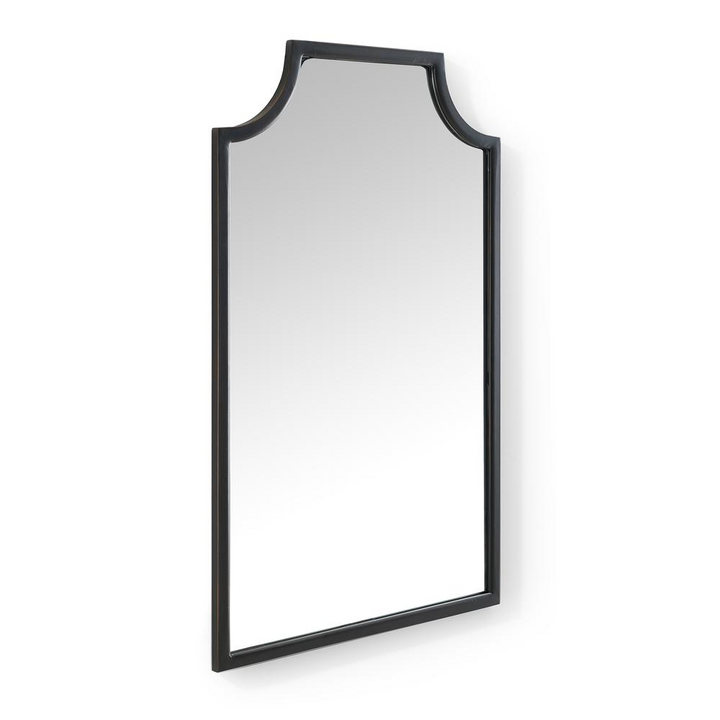 Buy farmhouse furniture Aimee Bathroom Mirror | Oil-Rubbed Bronze Pagoda Frame | Farmhouse Wall Mirror - Modern Cottage Farmhouse Furniture