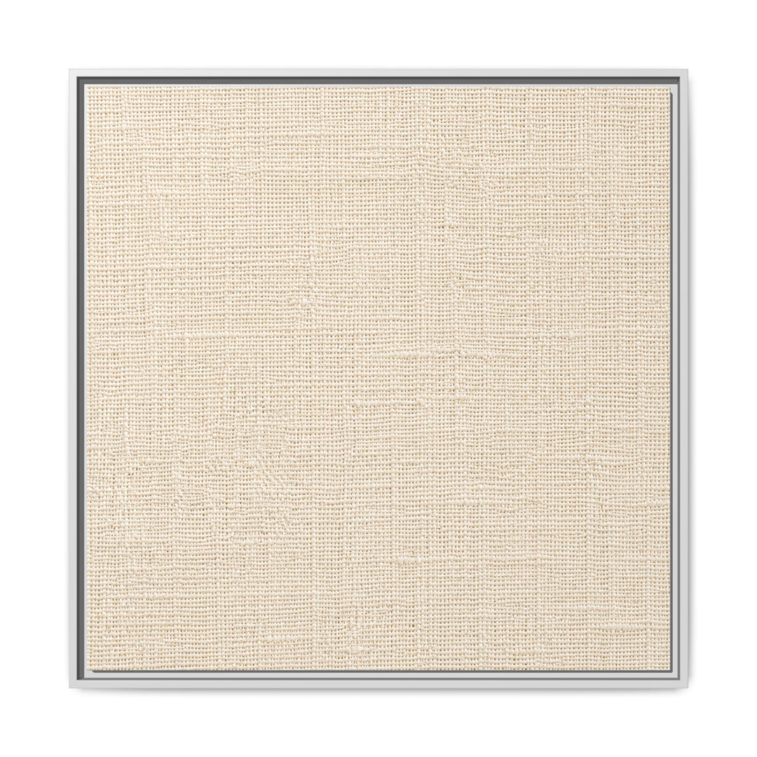 Woven Art Sage &amp; Cream Framed Canvas Wall Art