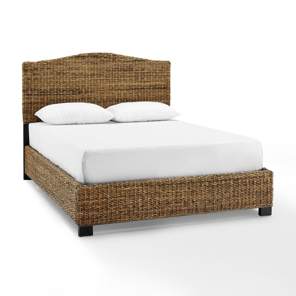Buy farmhouse furniture Kalafati | Banana leaf Mediterranean Farmhouse Woven Textured Queen Bed - Modern Cottage Farmhouse Furniture