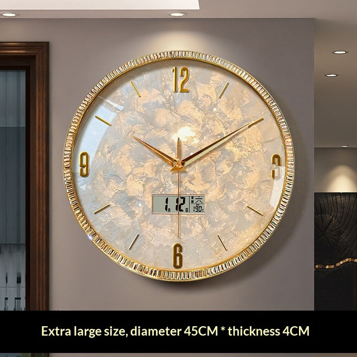 Buy farmhouse furniture Azure Mediterranean Contemporary Pearl Gold White Elegant Wall Clock - Modern Cottage Farmhouse Furniture
