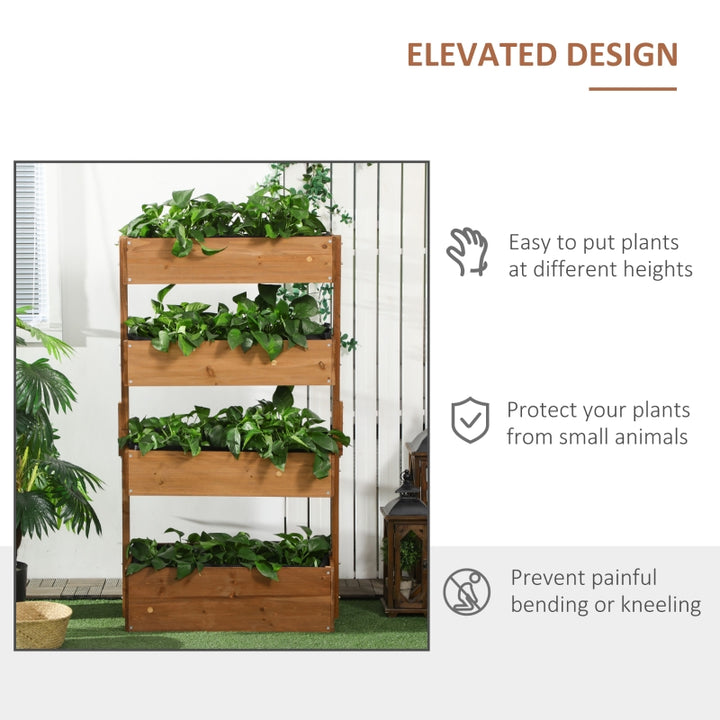 Buy farmhouse furniture Mediterranean 4 Tier Raised Garden Wooden Planter Box - Modern Cottage Farmhouse Furniture