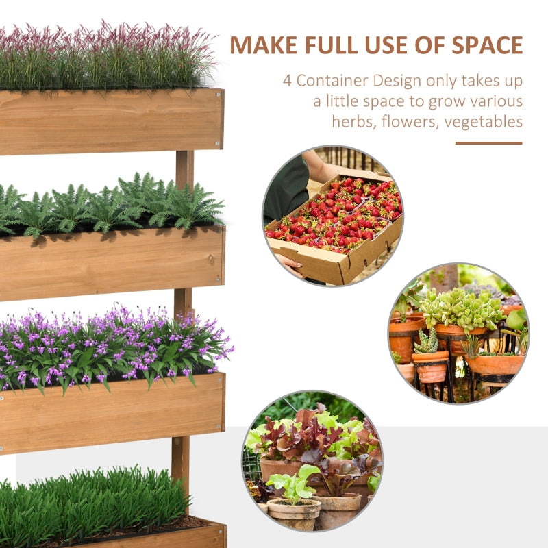 Buy farmhouse furniture Mediterranean 4 Tier Raised Garden Wooden Planter Box - Modern Cottage Farmhouse Furniture