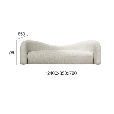 Buy farmhouse furniture Cielo | Large Modern European Style Mediterranean Lamb Wool Luxury Sofa - Modern Cottage Farmhouse Furniture