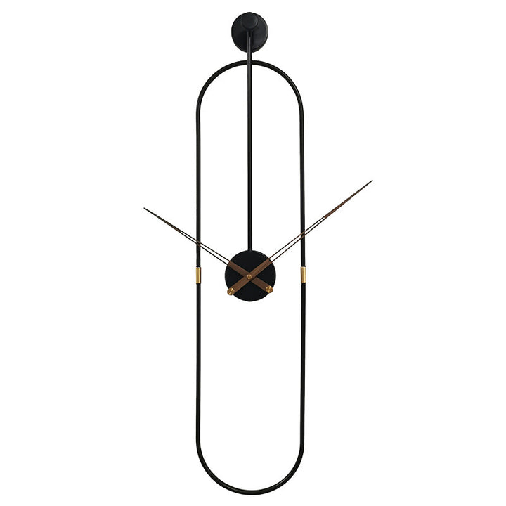 Buy farmhouse furniture Agos Mediterranean Oval Wall Clock | Greek-Inspired Wrought Iron Home Decor - Modern Cottage Farmhouse Furniture