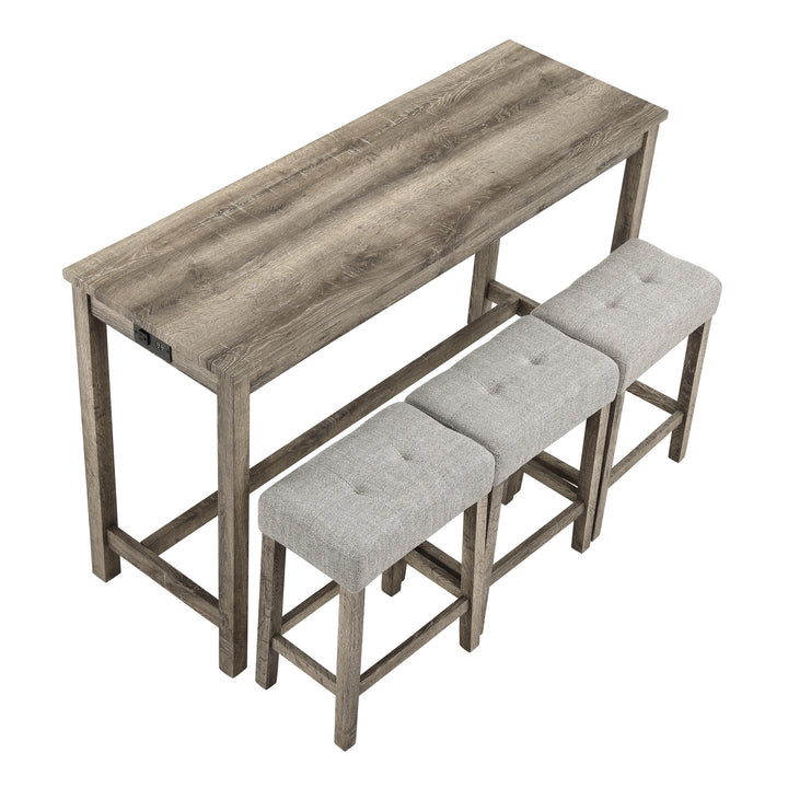 Buy farmhouse furniture Ash Wood Modern Cottage Farmhouse Bar Table Set - Modern Cottage Farmhouse Furniture
