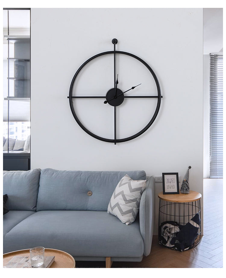 Buy farmhouse furniture Capri | Modern Mediterranean Luxury Iron Wall Clock - Modern Cottage Farmhouse Furniture