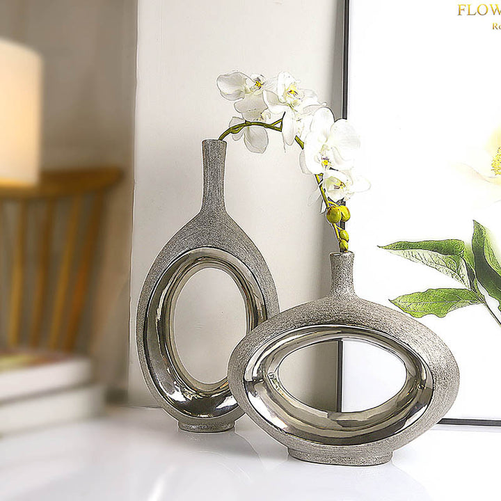 Buy farmhouse furniture Le Castella | Mediterranean Ceramic Vase Floral Decoration - Modern Cottage Farmhouse Furniture