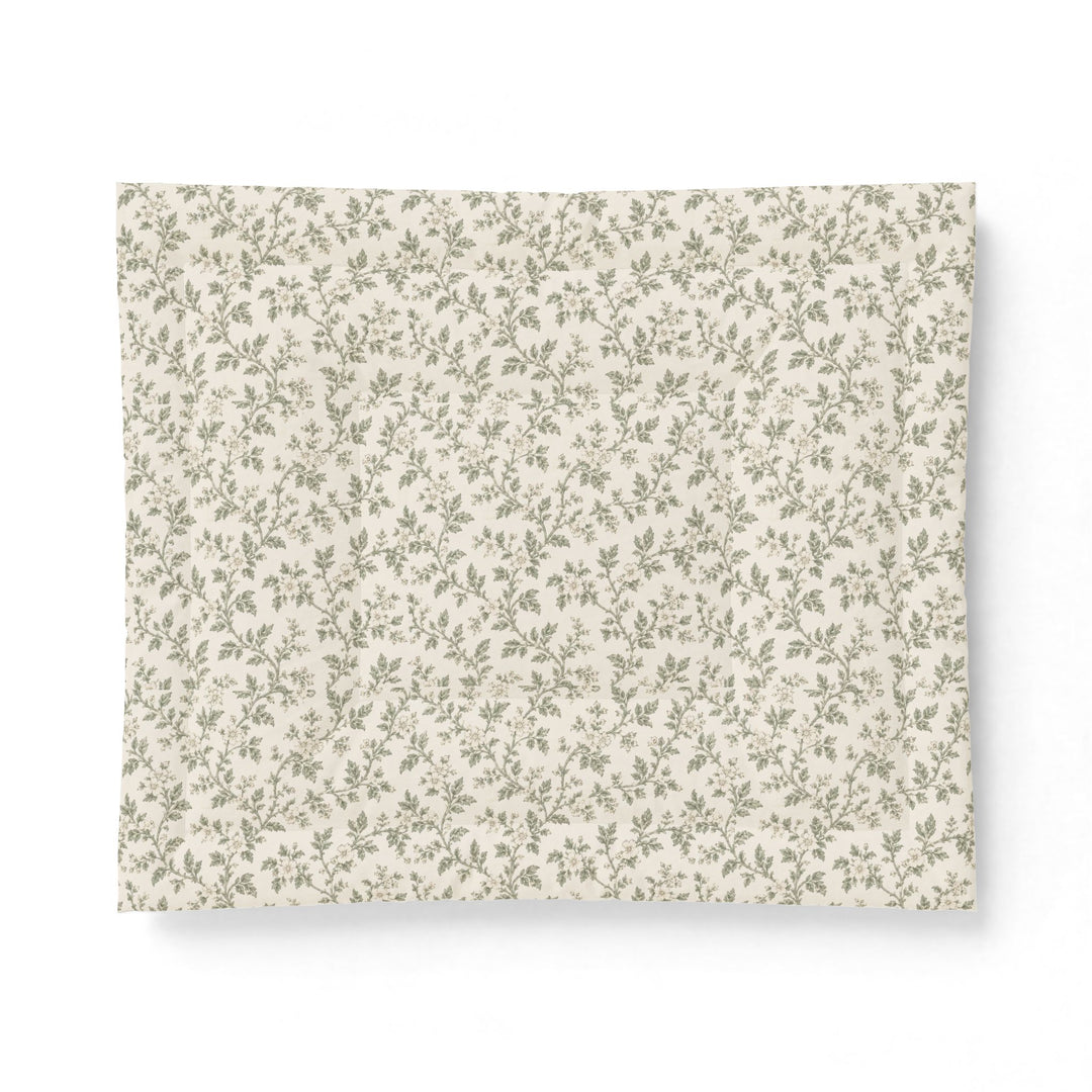 Sage &amp; Cream Cotton Comforter (Non Textured)  – By. Artisan Blooms