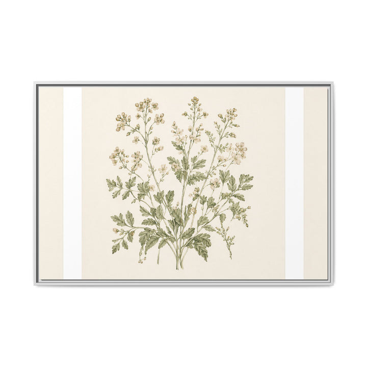Sage &amp; Cream Framed Canvas Wall Art