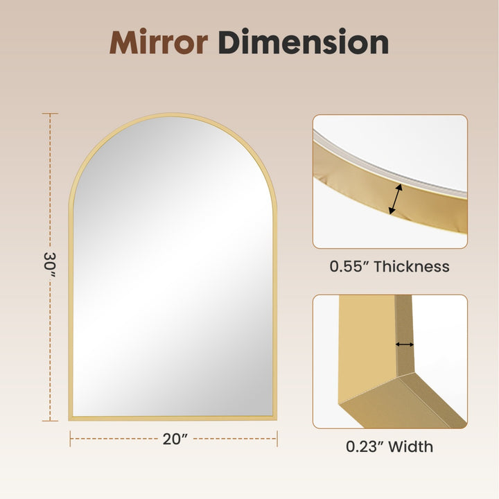 Buy farmhouse furniture Valencia Arched Mediterranean Mirror | Black or Gold | Anti-Fog HD Glass | 3 Sizes - Modern Cottage Farmhouse Furniture