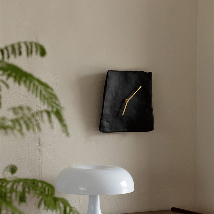 Buy farmhouse furniture Santorini Black Stone Mediterranean Luxury Minimalist Wall Clock - Modern Cottage Farmhouse Furniture