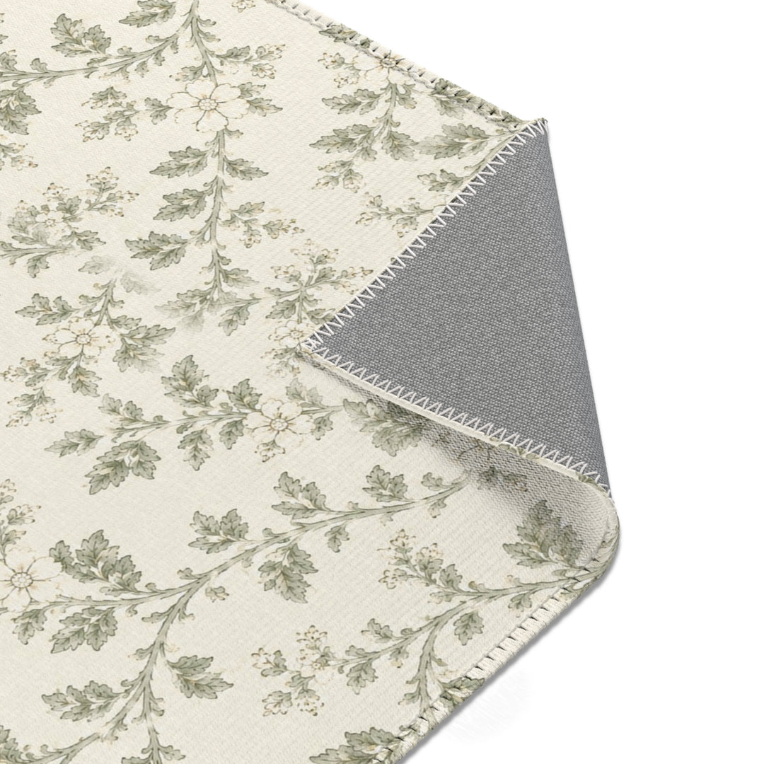 Buy farmhouse furniture Vintage Botanical Cream &amp; Sage Accent Rug - Modern Cottage Farmhouse Furniture