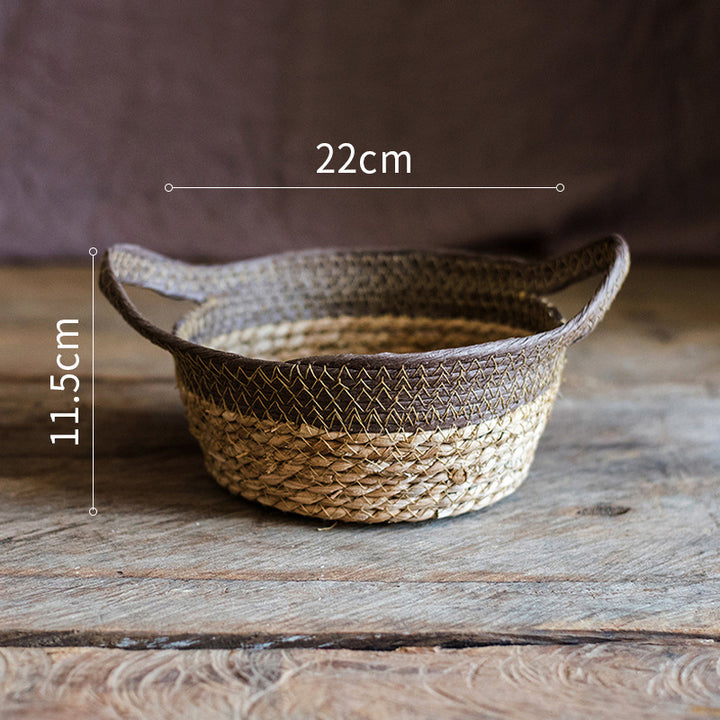 Buy farmhouse furniture Gallarate | Coastal Italian Natural straw woven soft storage basket - Modern Cottage Farmhouse Furniture