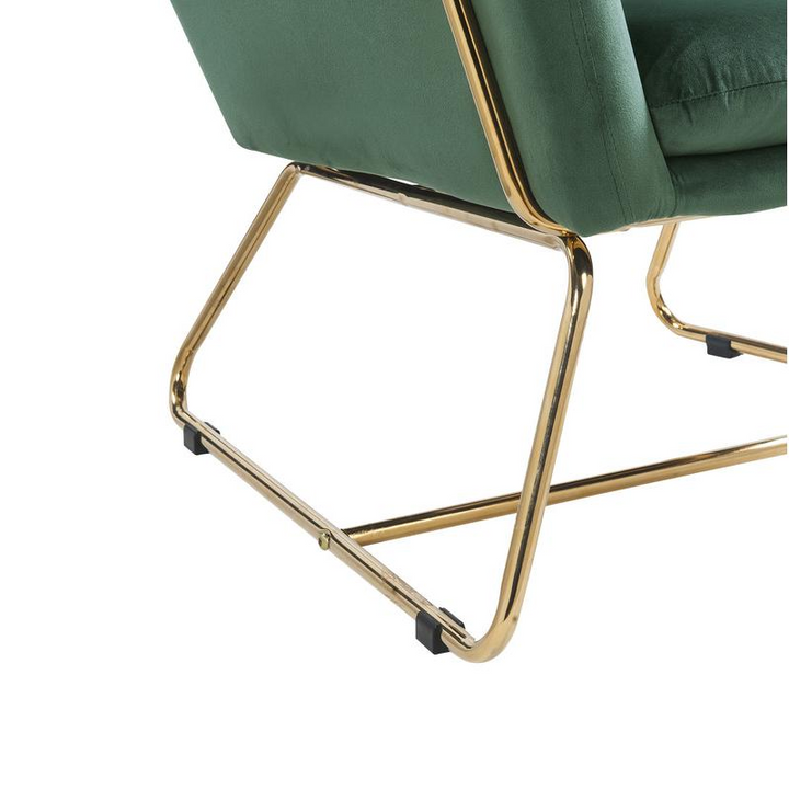 Buy farmhouse furniture Keira Metal Green Velvet Mediterranean Italian Accent Chair - Modern Cottage Farmhouse Furniture