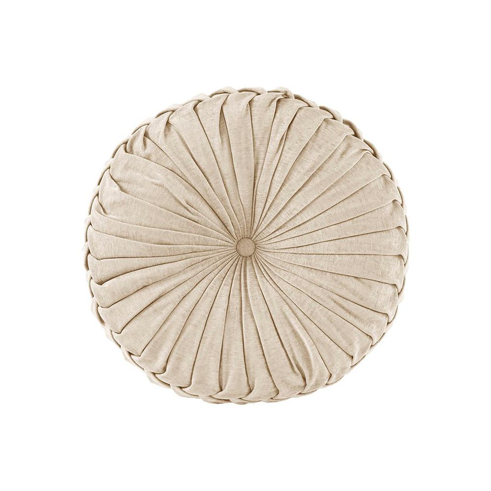 Buy farmhouse furniture Poly Chenille Round Floor Pillow Cushion - Modern Cottage Farmhouse Furniture