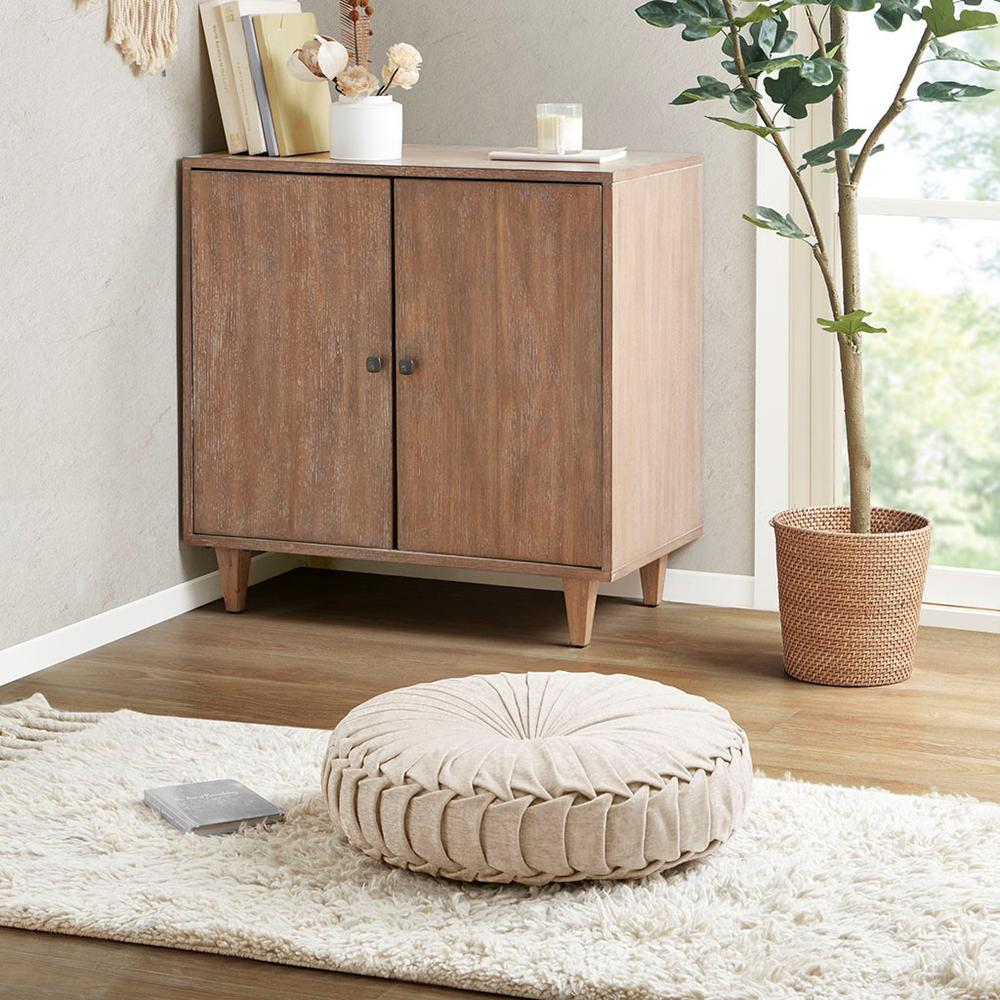 Buy farmhouse furniture Poly Chenille Round Floor Pillow Cushion - Modern Cottage Farmhouse Furniture