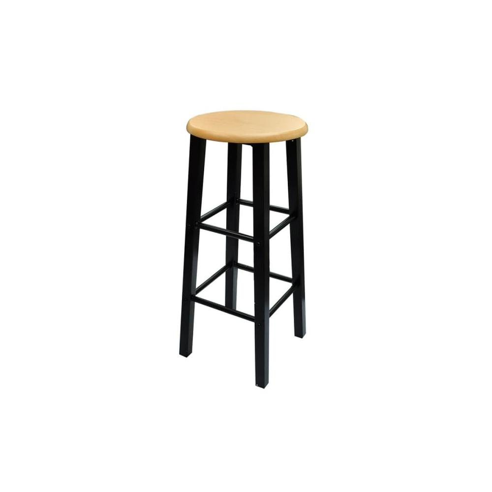 Buy farmhouse furniture Compact Black Dining Set for 2 | Modern Breakfast Table with Rectangular Stools - Modern Cottage Farmhouse Furniture