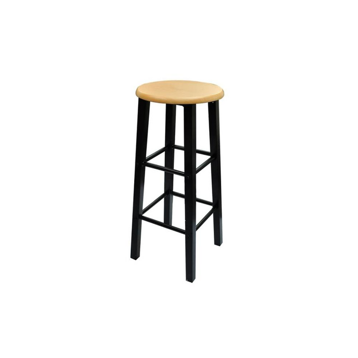 Buy farmhouse furniture Compact Black Dining Set for 2 | Modern Breakfast Table with Rectangular Stools - Modern Cottage Farmhouse Furniture