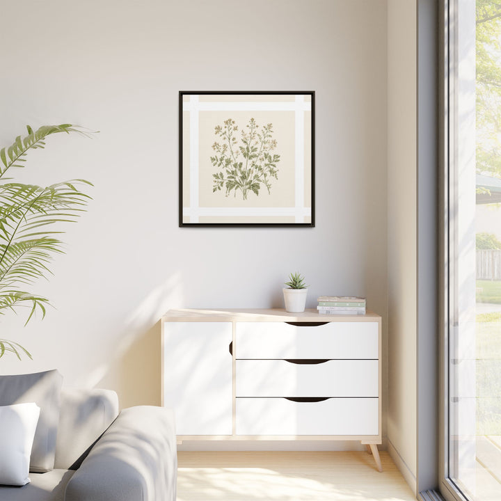 Sage &amp; Cream Framed Canvas Wall Art